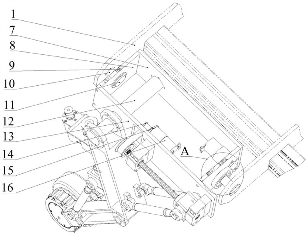 A wheeled robot leg system with shock absorption function