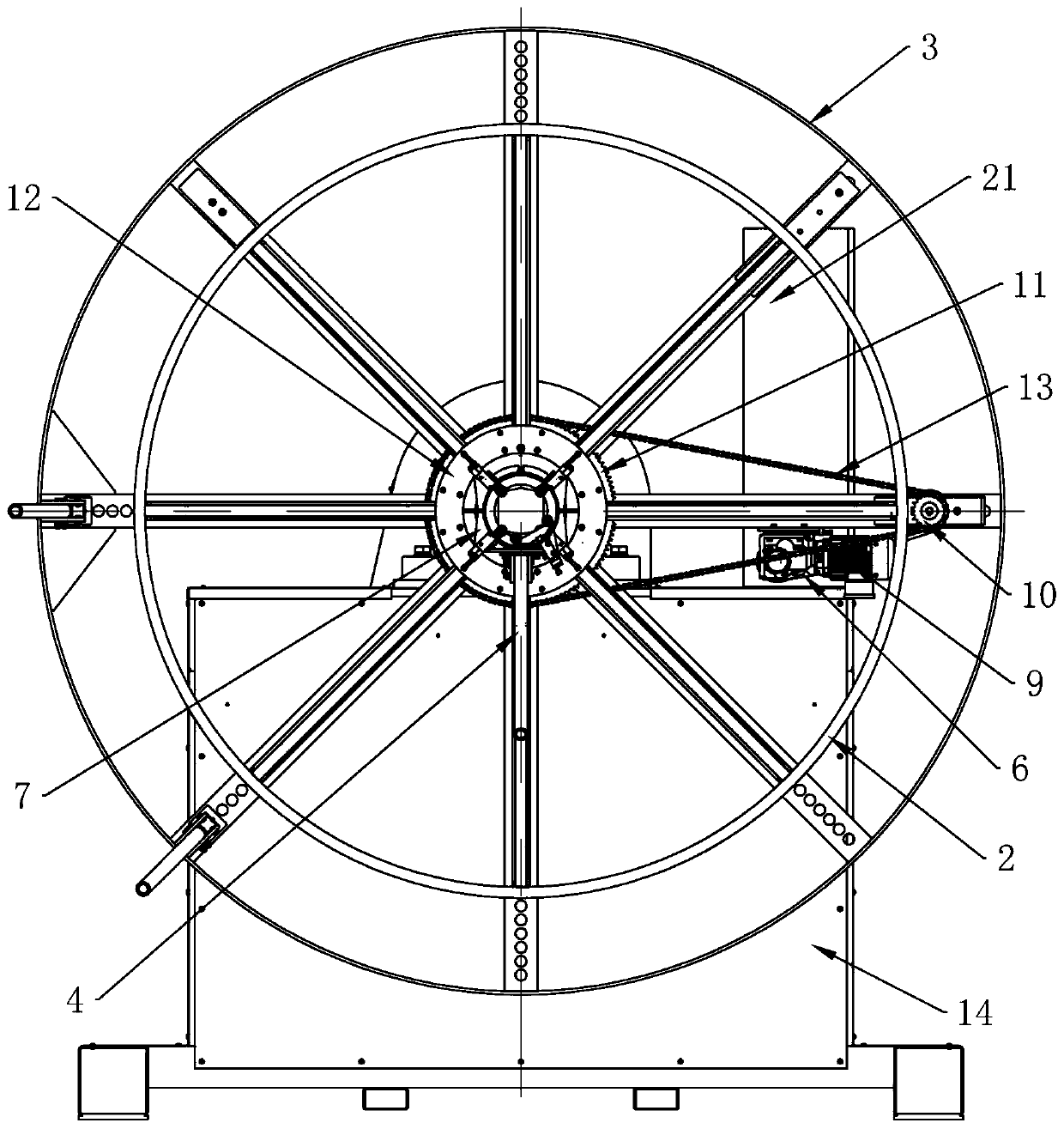 Continuous glass fiber composite reinforced pipe winding machine and using method thereof