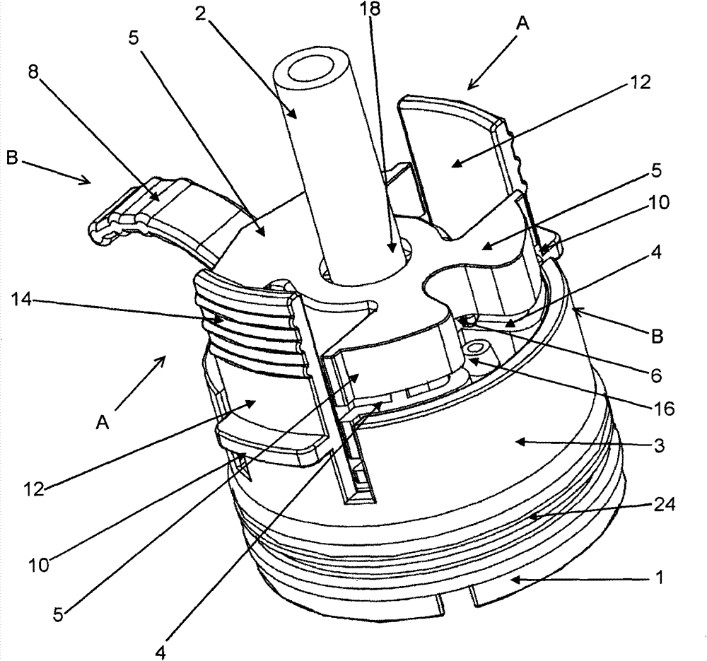 Device for mixing and dispensing a pasty mass