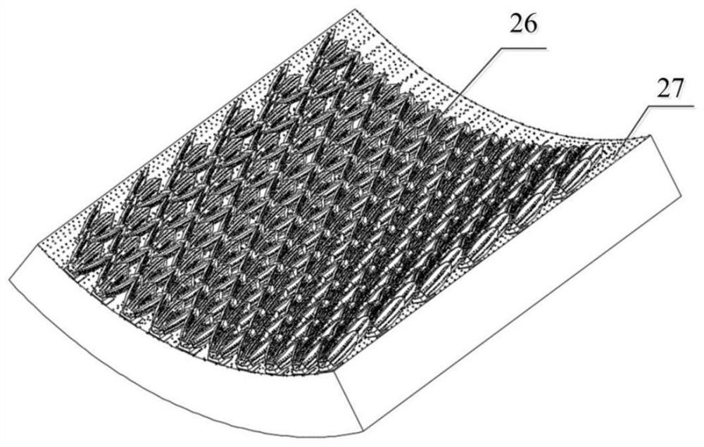 Surface microstructural array with self-transportation performance and forming method thereof