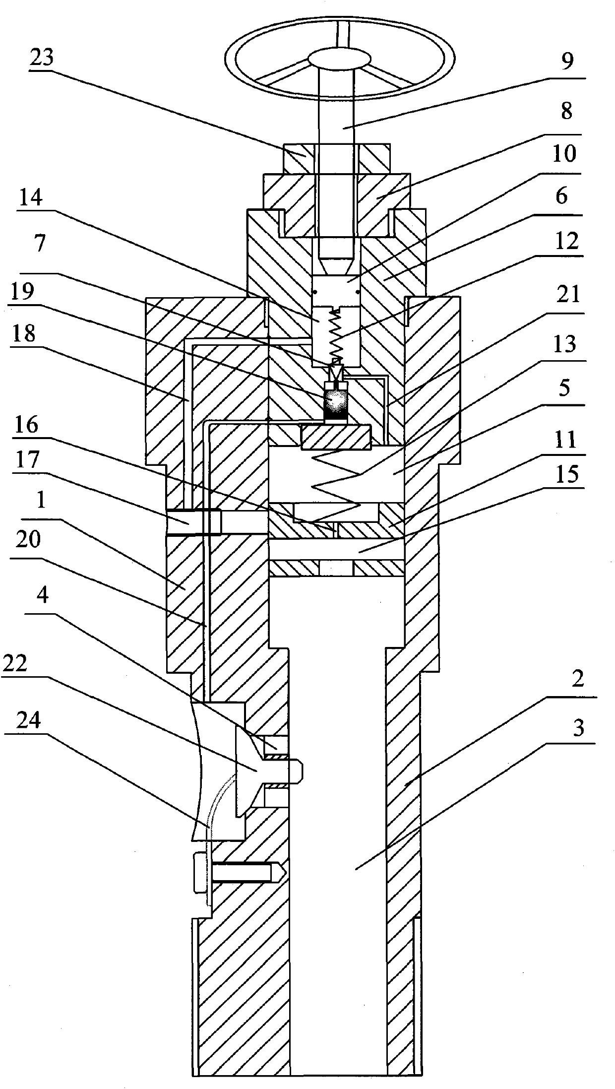 Link bolt with unloading overflow valve