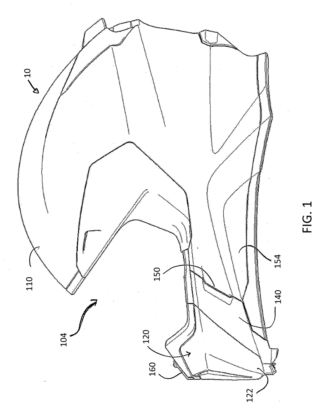 Helmet and goggles for use therewith and method of using the same