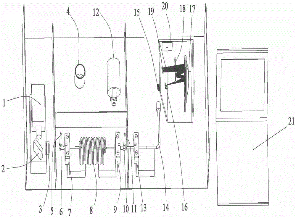 Detection device and method adopting lased-induced liquid fluorescence