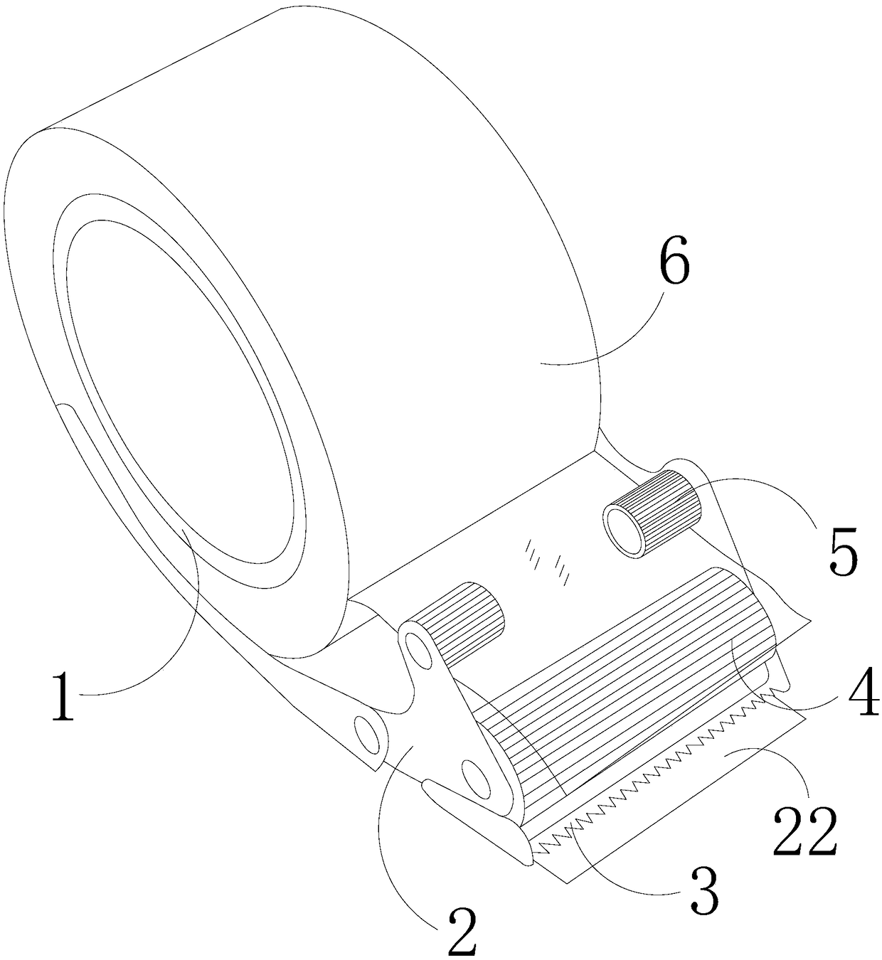 Multifunctional simple box sealing device applicable to adhesive tapes with different specifications