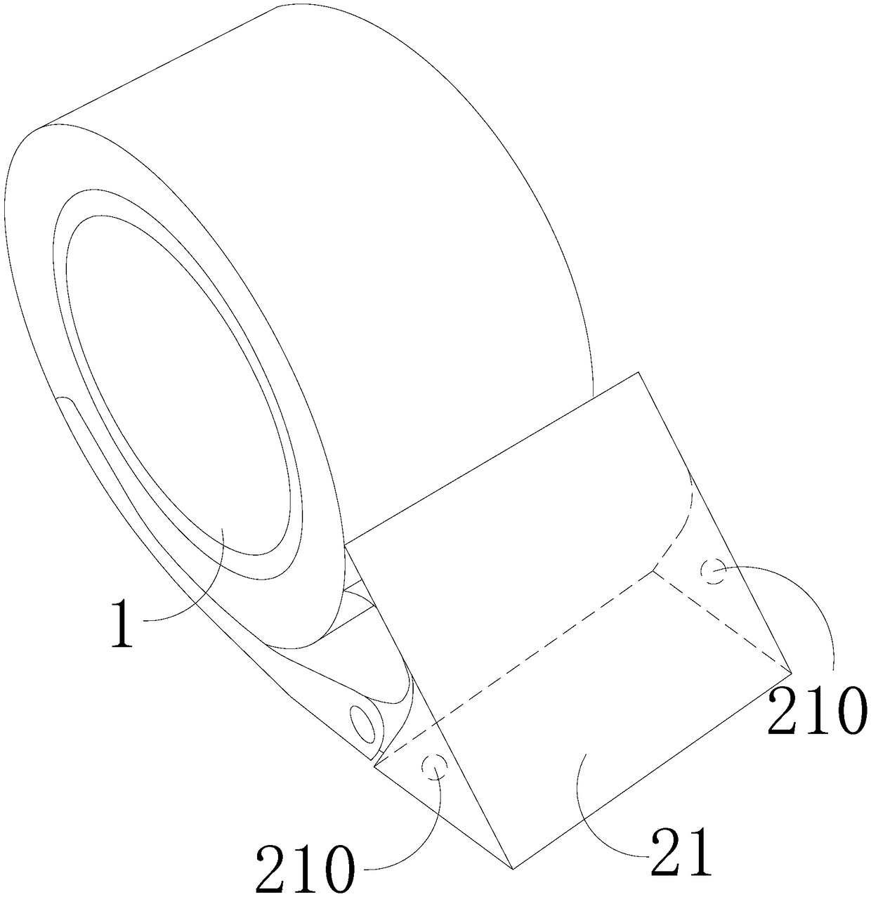 Multifunctional simple box sealing device applicable to adhesive tapes with different specifications