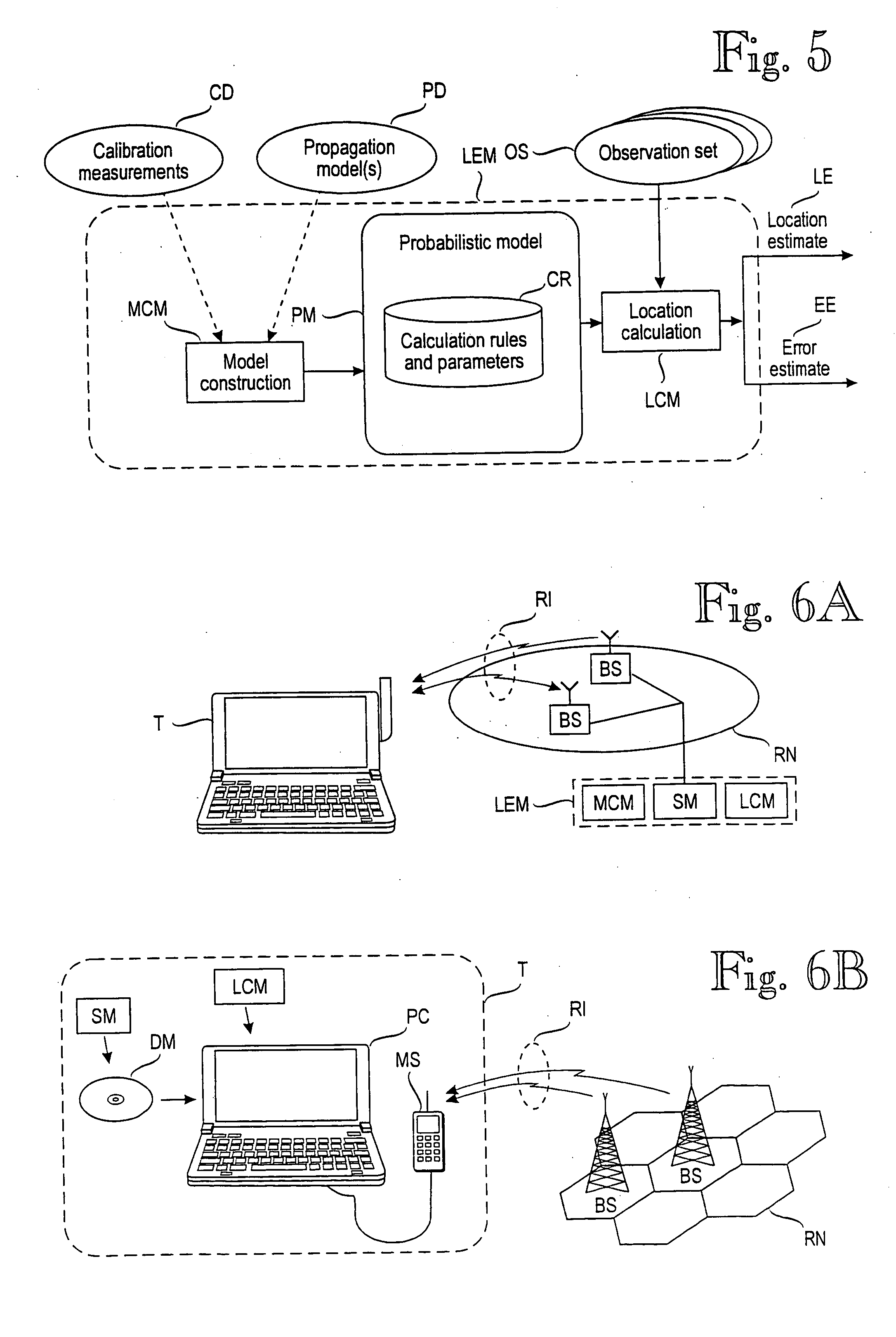 Error estimate concerning a target device's location operable to move in a wireless environment