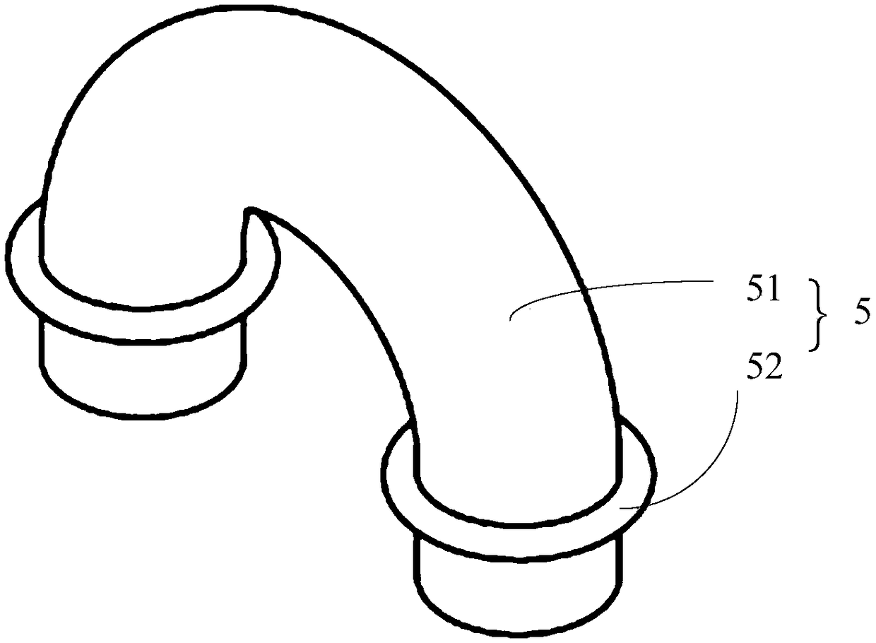 Feeding system with welding ring semicircular tube