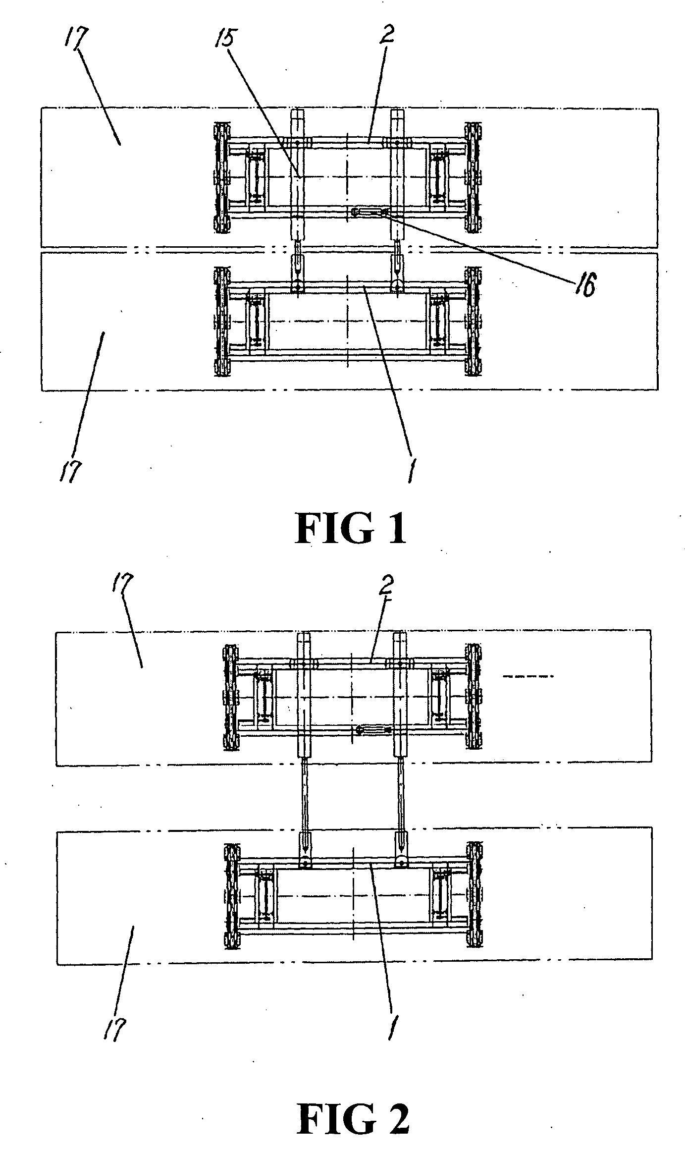 Container lifter being able to lift two 40 feet containers