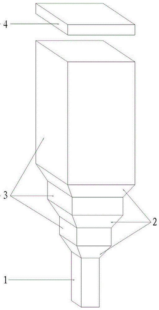 Crucible for preparing large-section lead tungstate crystal and crystal growth method