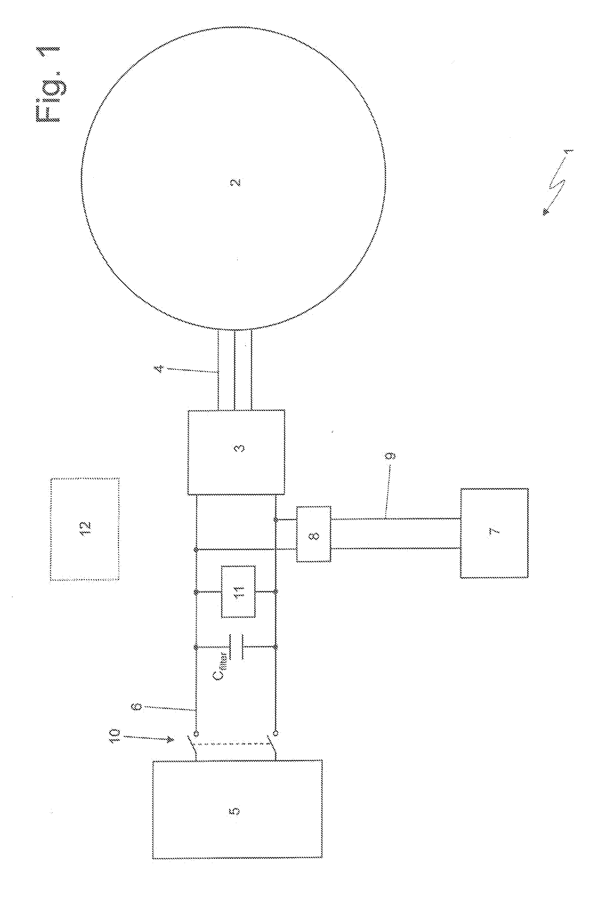 Discharge device and discharge method to actively discharge a capacitor used in the electric-power system of an electric drive vehicle