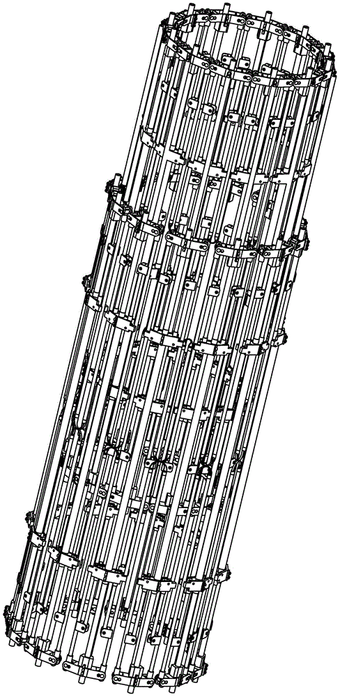 Double-layer ring truss antenna mechanism driven by elastic hinge