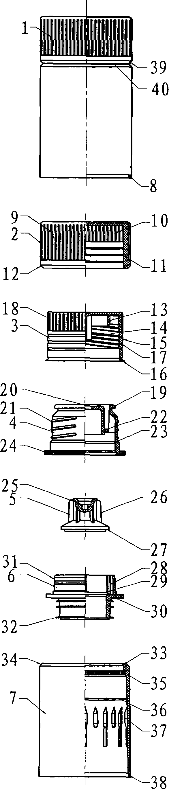 Twisting double anti-forge wine bottle cap