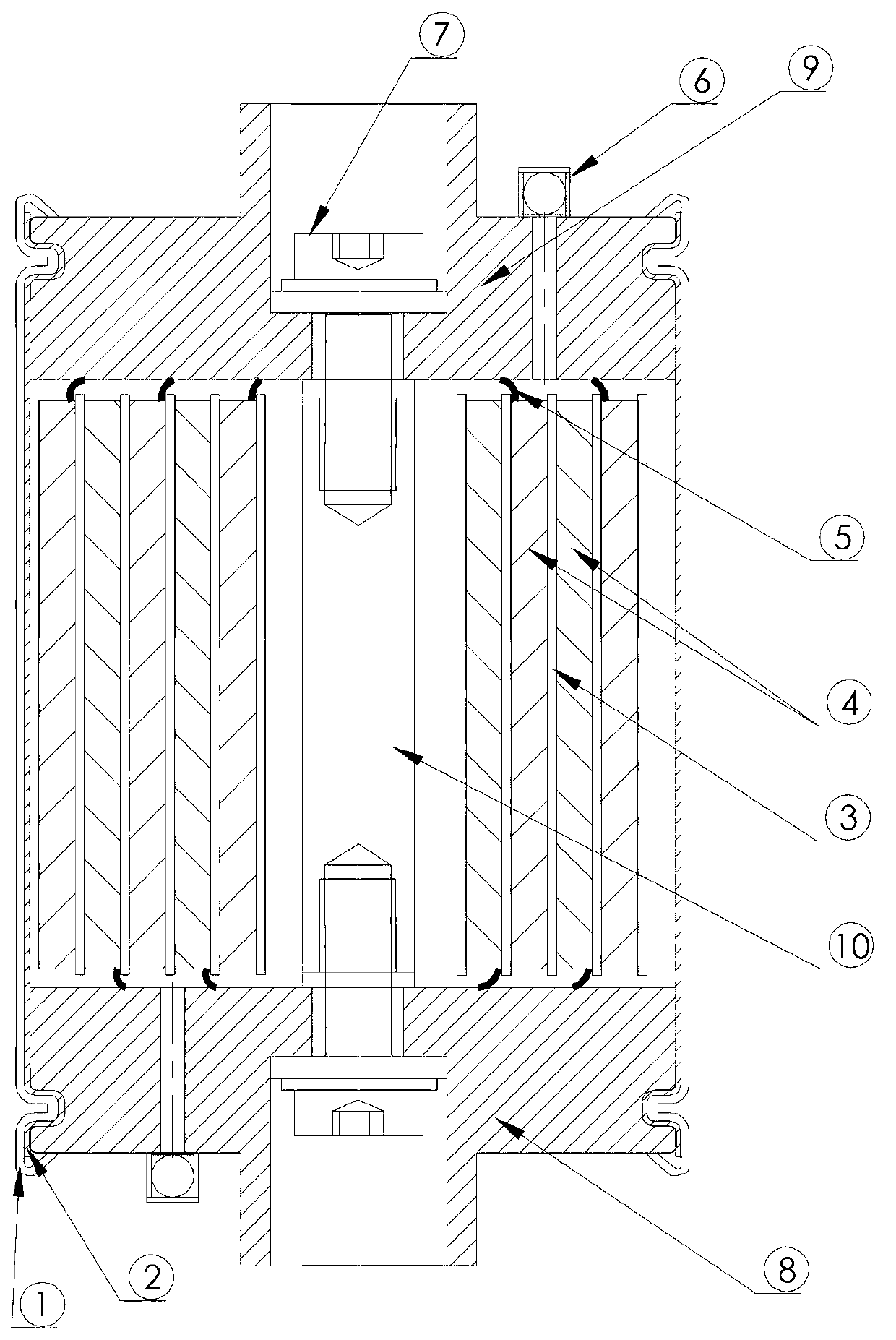 Non-welded secondary battery