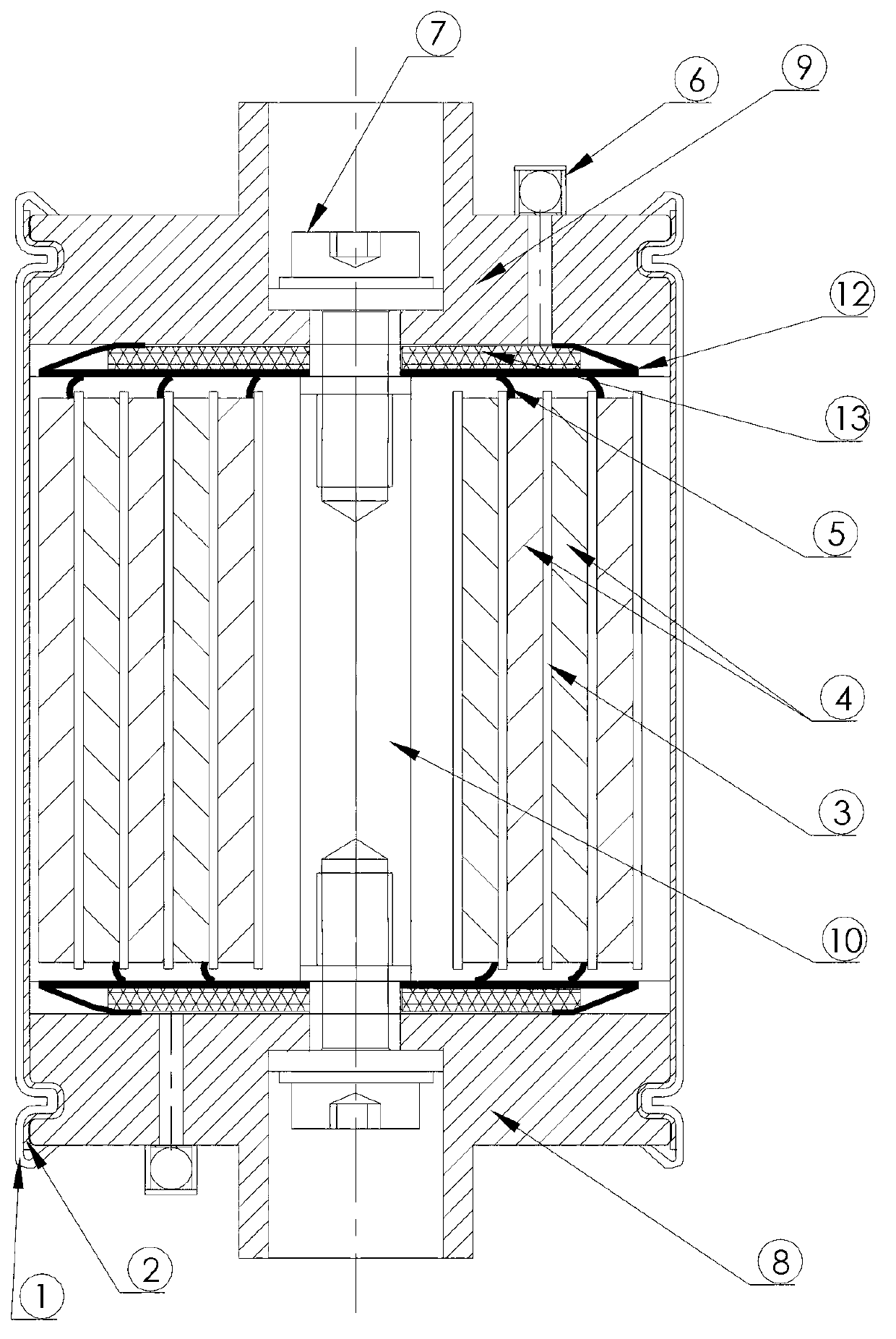 Non-welded secondary battery