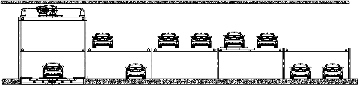 Underground intelligent garage with rotating tray and use method