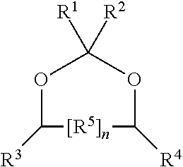 Production of hydroxy ether hydrocarbons by vapor phase hydrogenolysis of cyclic acetals and ketals