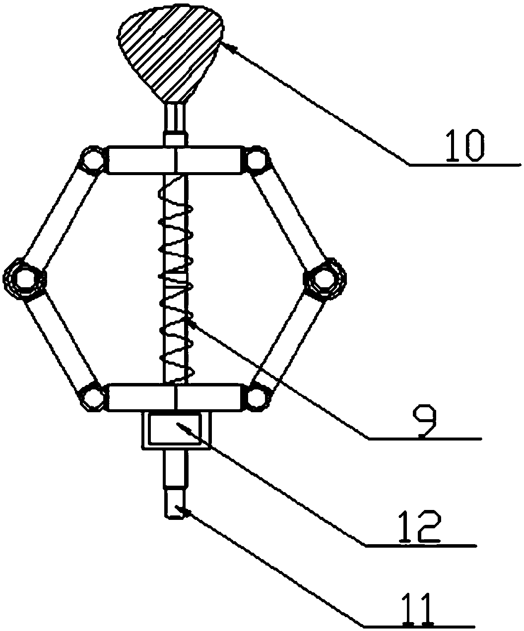 Supporting tool in thin-wall pipe