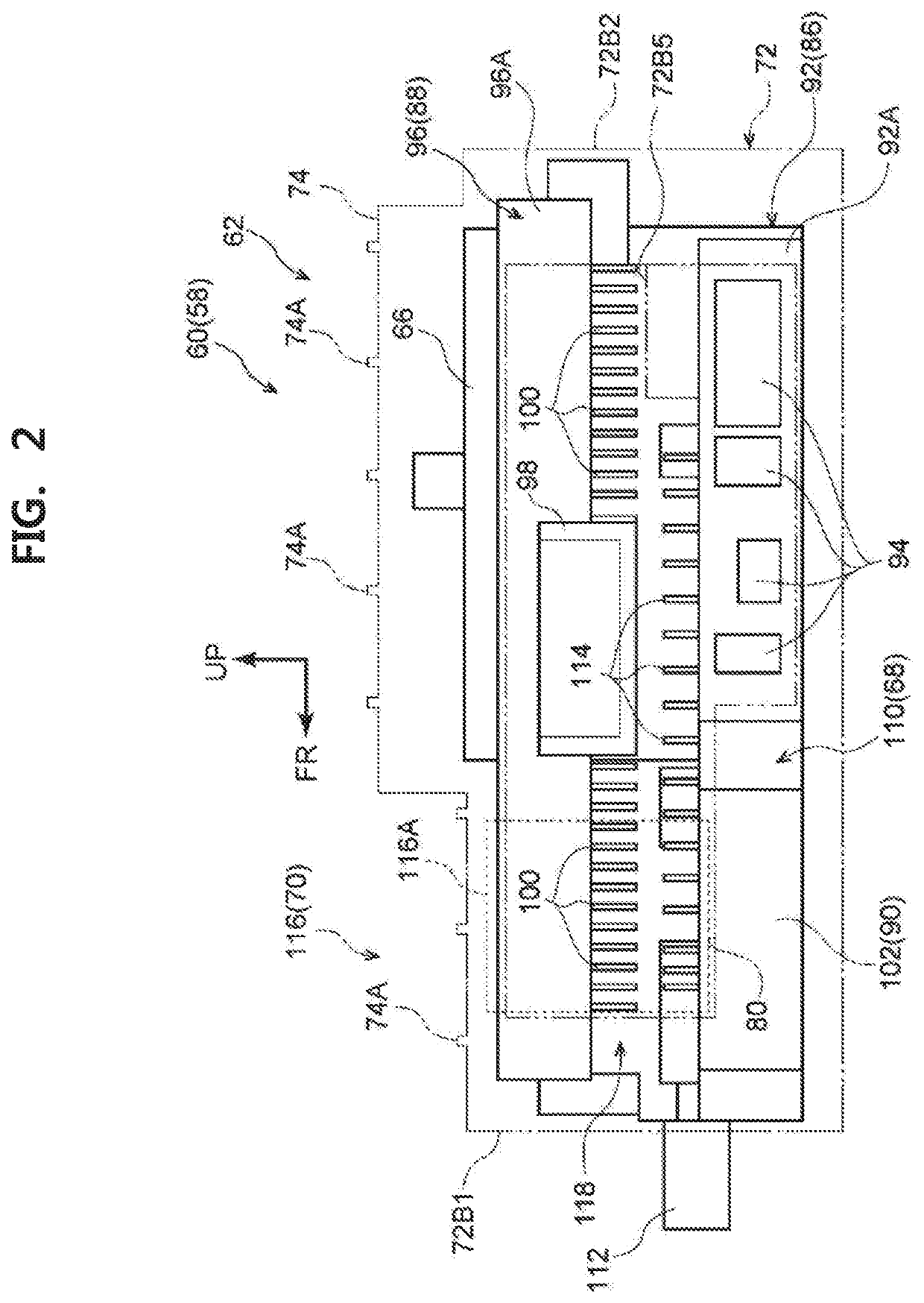 Autonomous driving device module mounting structure and autonomous driving electric vehicle