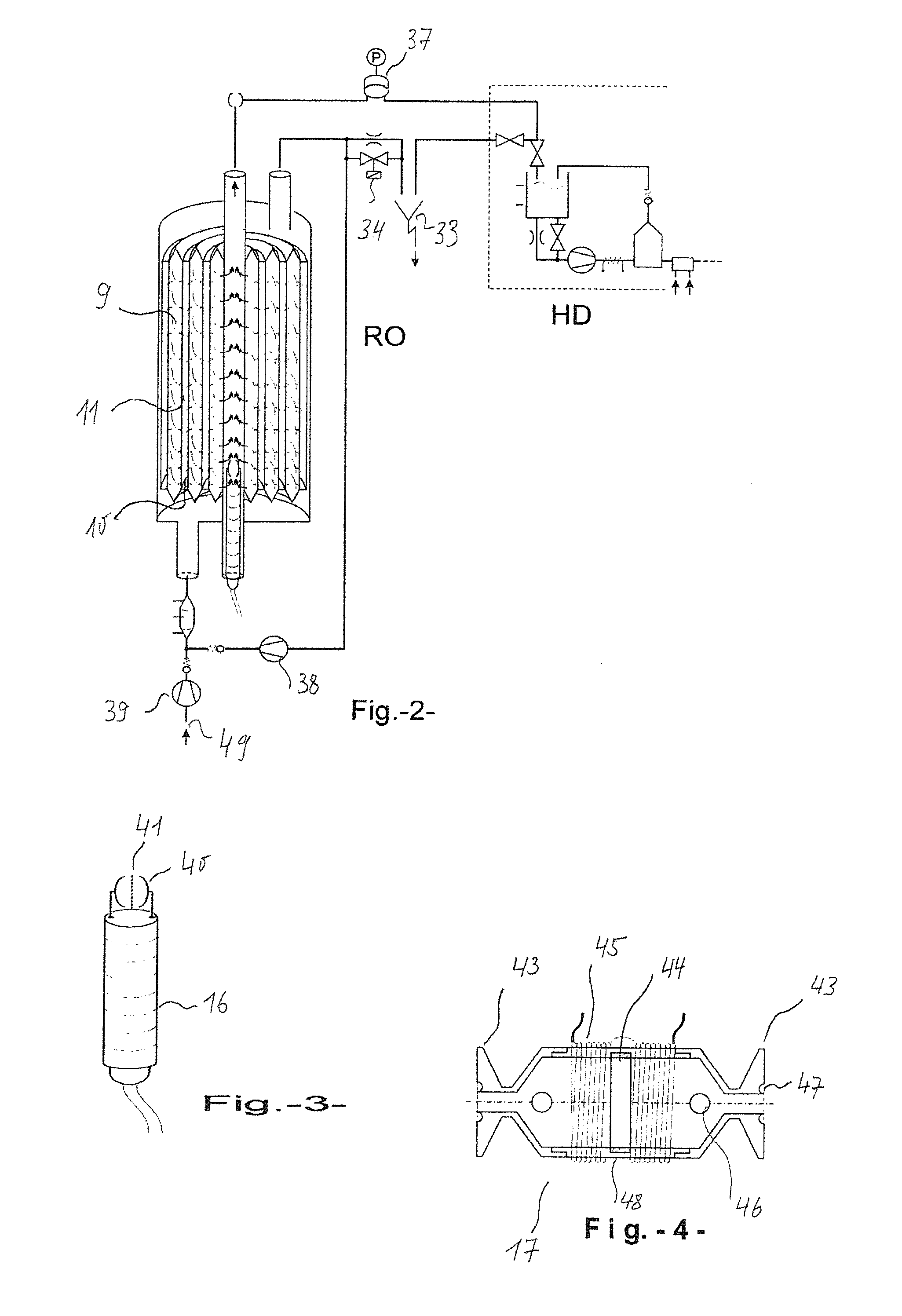 Combination of a single-station reverse osmosis device with a hemodialysis device