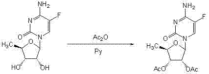 A kind of preparation method of 2',3'-di-o-acetyl-5'-deoxy-5-fluorocytidine