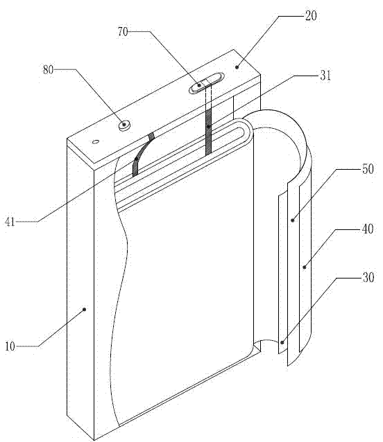 Square lithium-ferrous disulfide battery and its preparation method