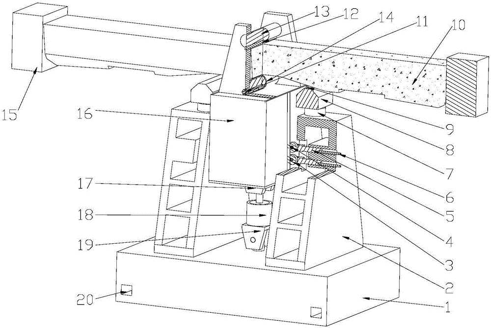 Resonance bending fatigue test machine for railway sleepers and application of resonance bending fatigue test machine