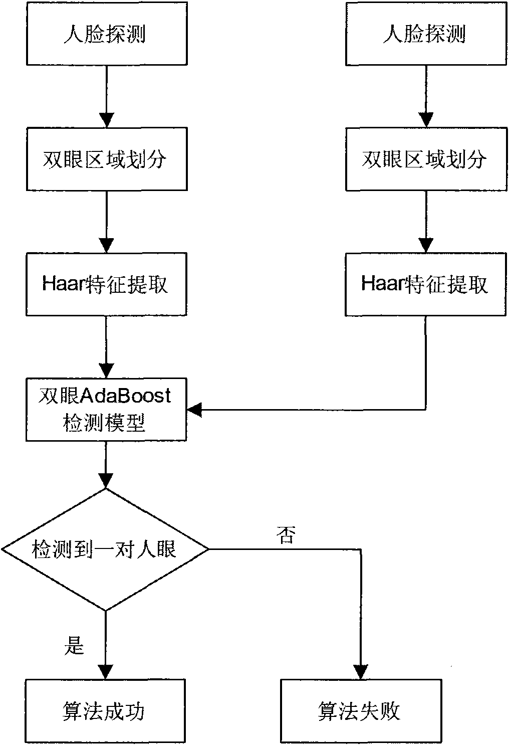 Human eye recognition system and method