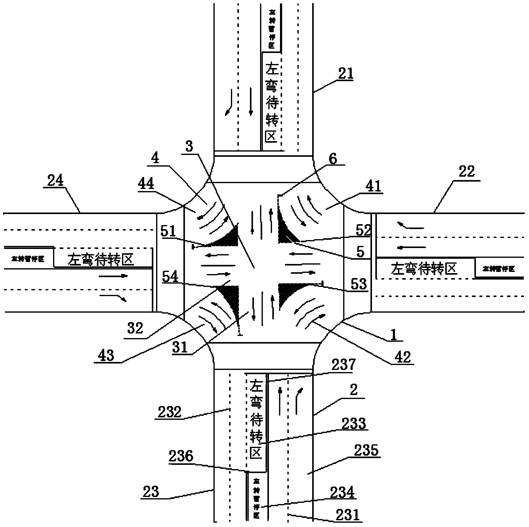 Conflict-free two-phase signal intersection