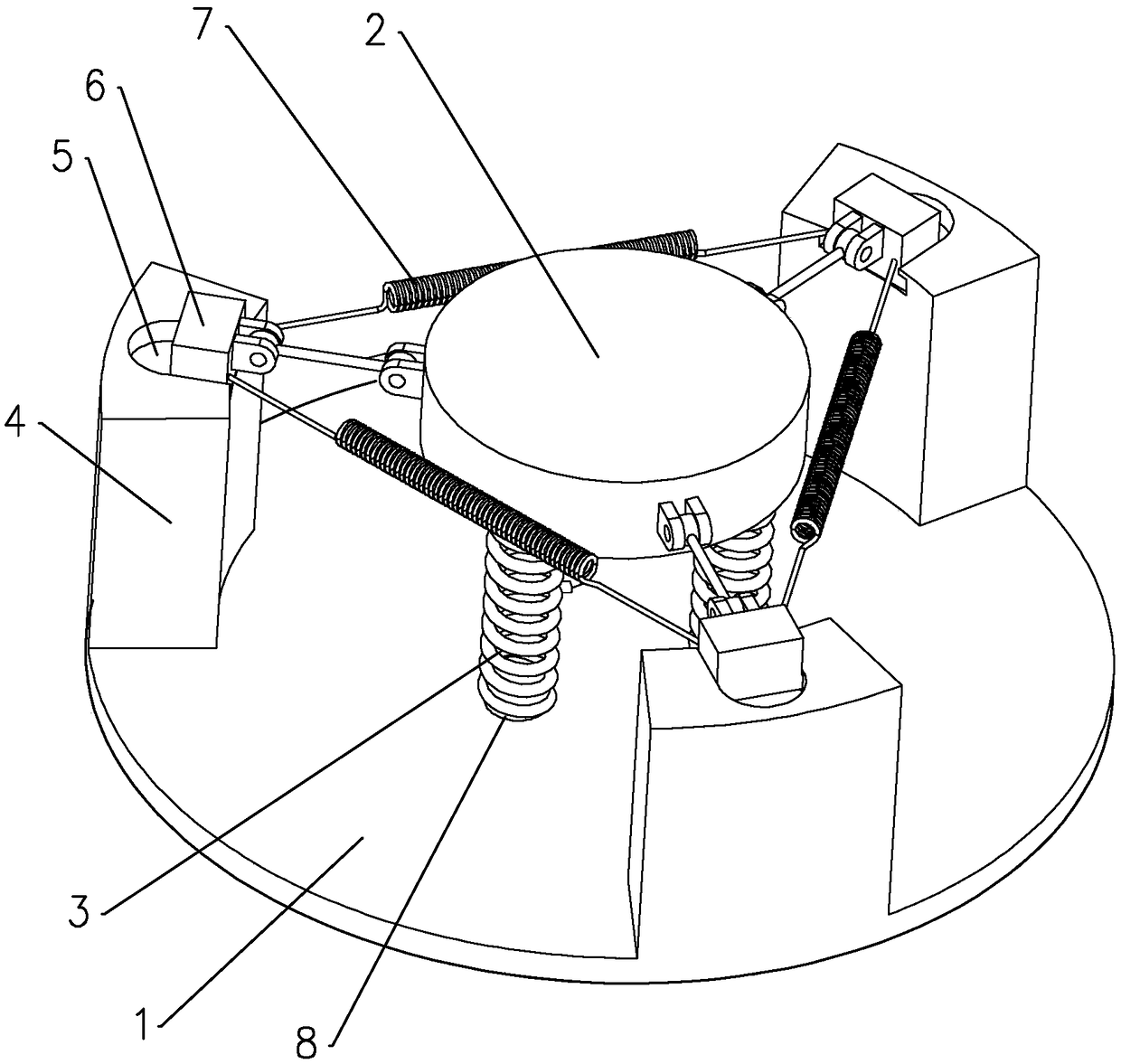 Extension spring type quasi-zero stiffness vibration isolator