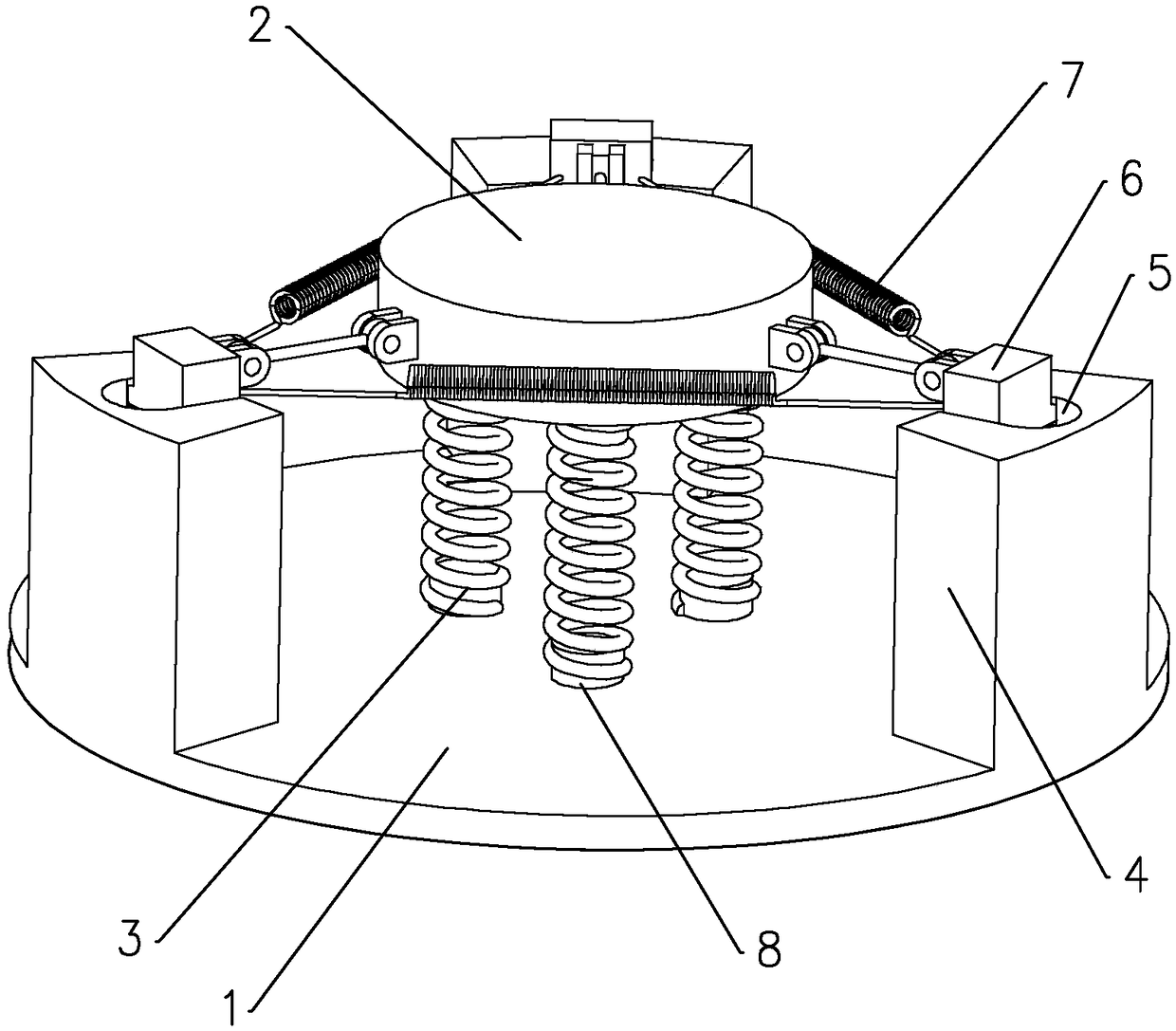 Extension spring type quasi-zero stiffness vibration isolator