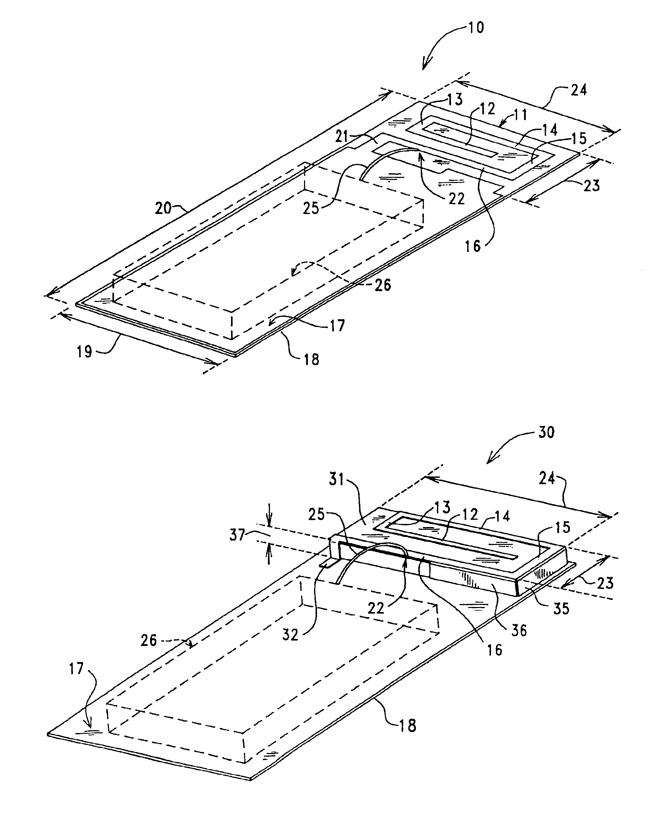 Compact, low profile, single feed, multi-band, printed antenna