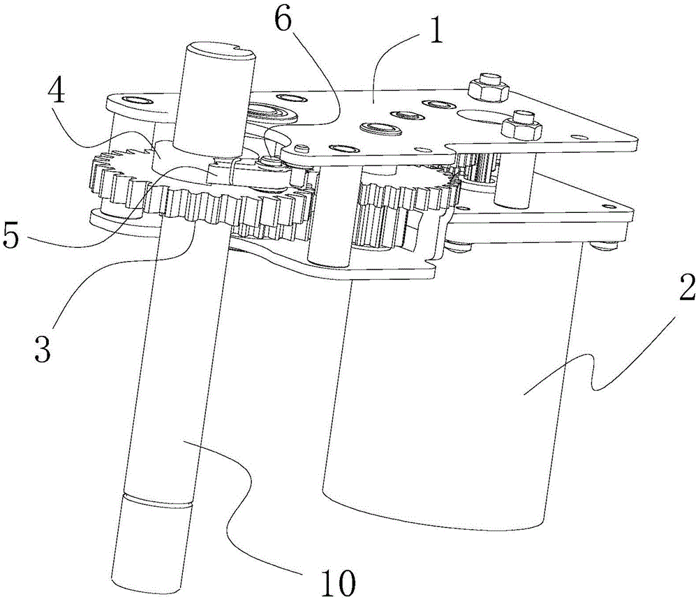 Electric operation mechanism with in-place separation and reunion and unidirectional transmission functions