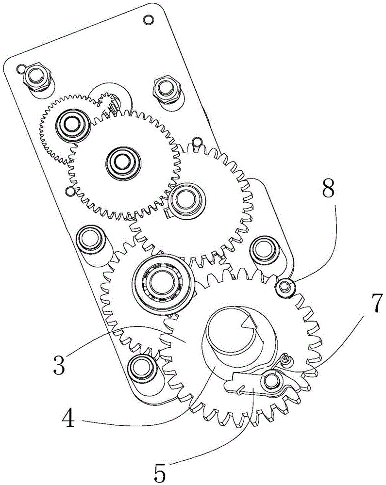 Electric operation mechanism with in-place separation and reunion and unidirectional transmission functions