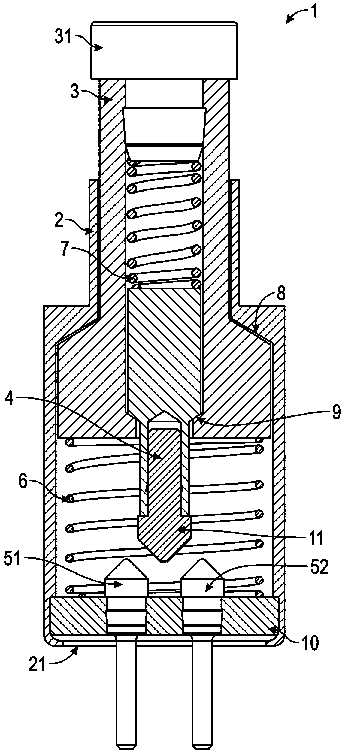 Microswitch and test system