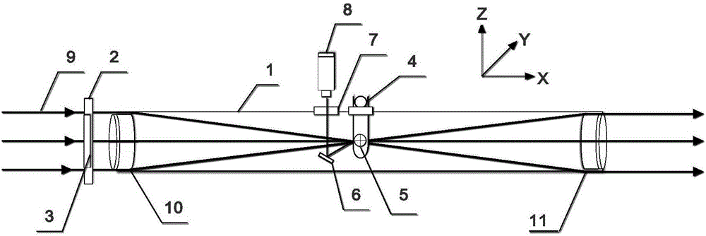 Method for calibrating positions of small holes in spatial filter by means of diffraction patterns