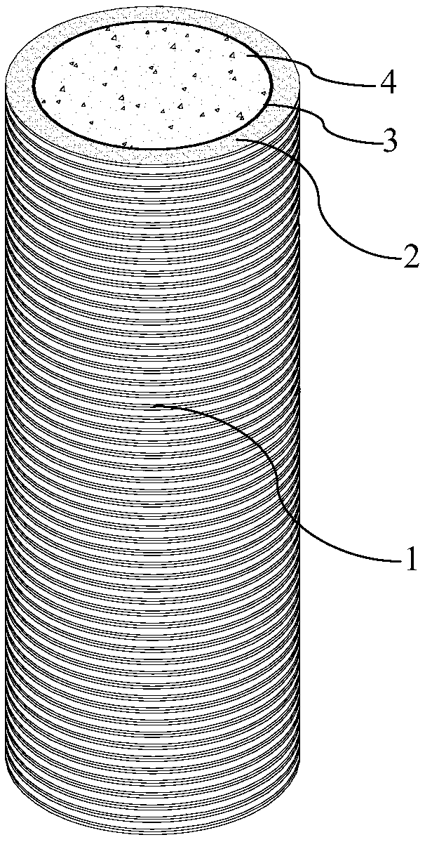 Corrugated steel pipe-steel sandwich layer composite pipe concrete combined component