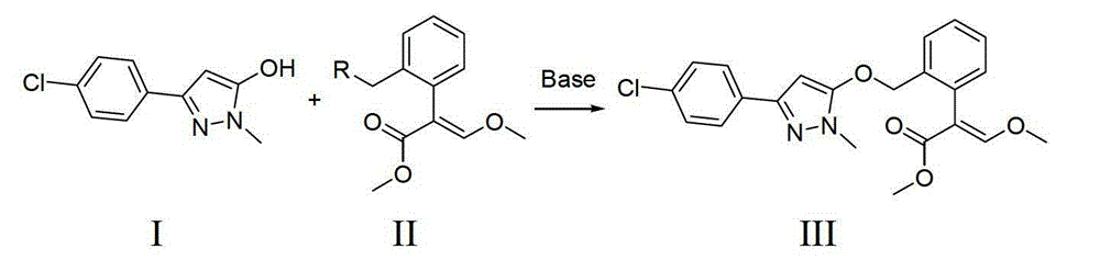 A kind of method for preparing pyraclostrobin by salt-forming method