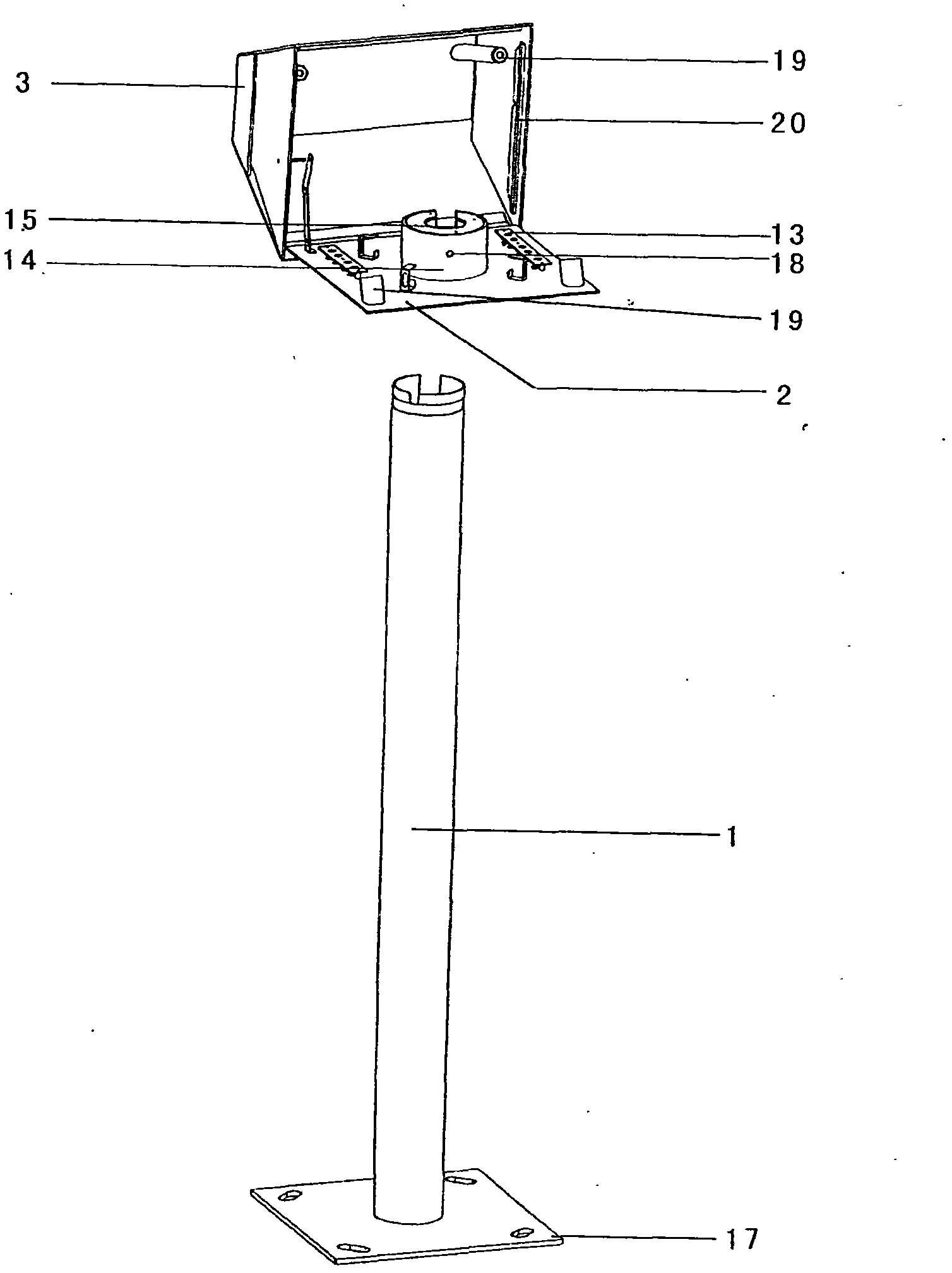 Optical call column for railway section