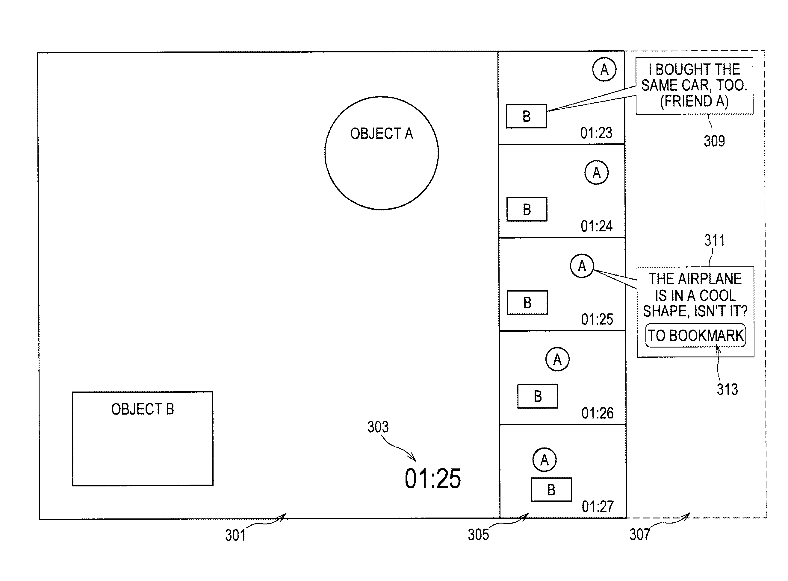 Information processing apparatus, bookmark setting method, and program