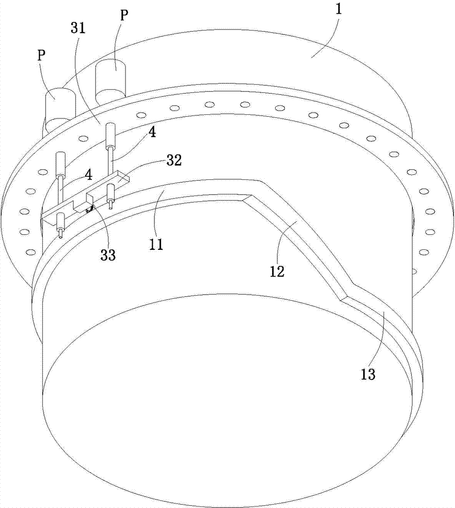 Plastic bottle gas-wash control device in plastic bottle large-infusion washing-filling-sealing machine