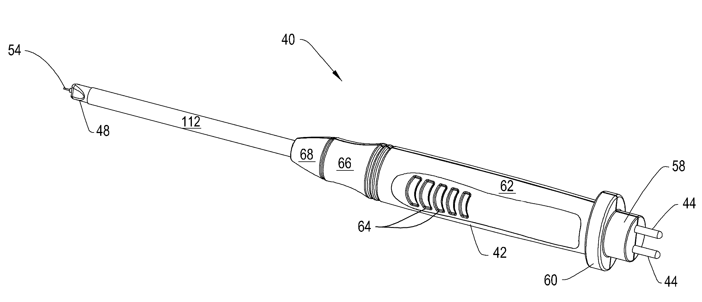 Bipolar electrosurgical tool with active and return electrodes shaped to foster diffuse current flow in the tissue adjacent the return electrode