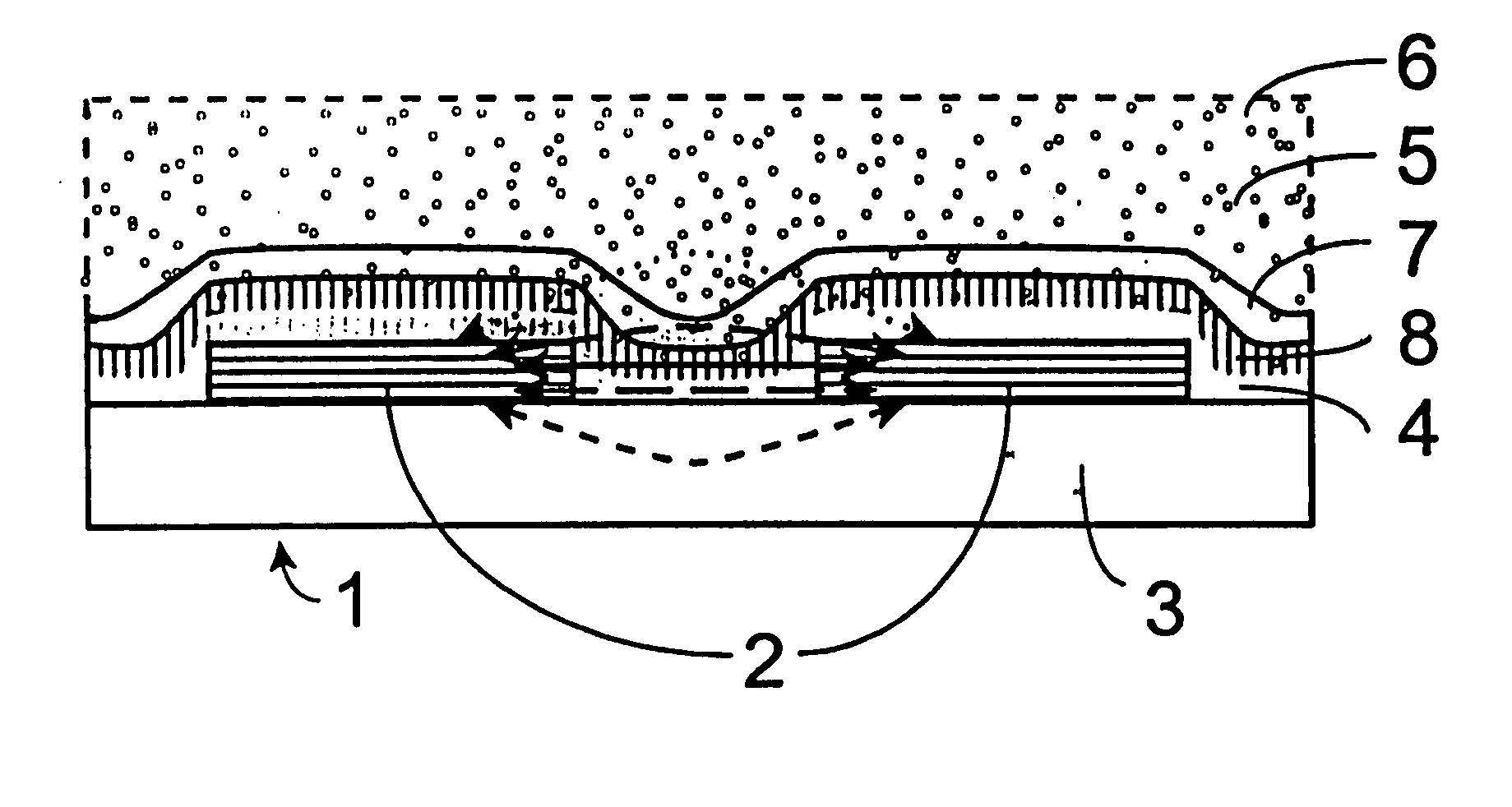 Measuring probe for detecting agents and the measurement of their concentrations