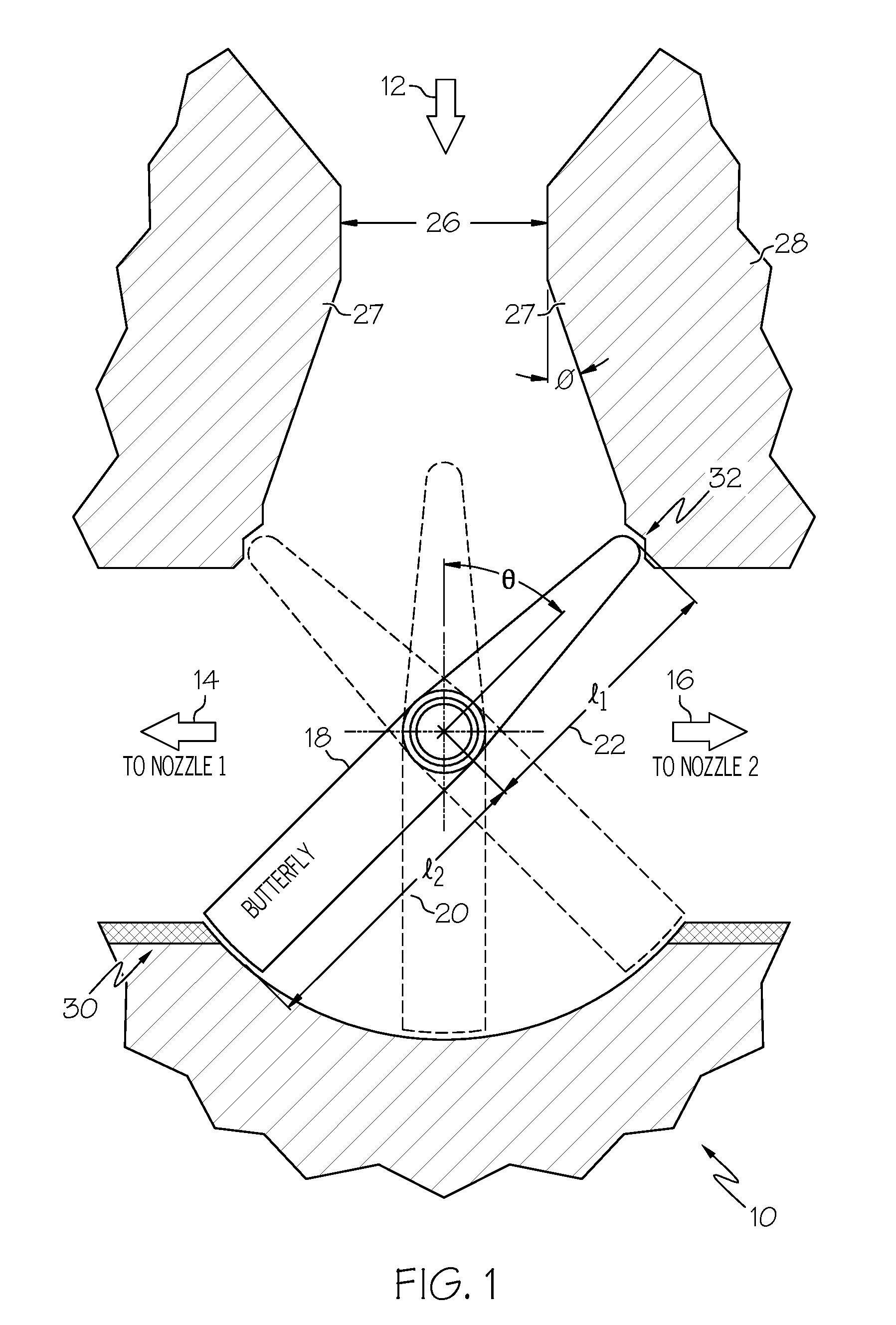 Force balanced butterfly proportional hot gas valve