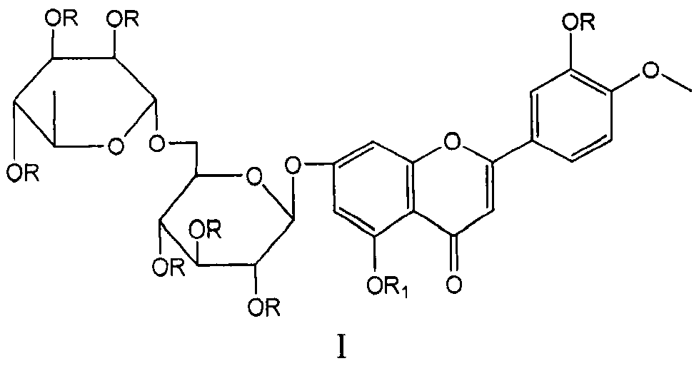 Medicinal composition containing diosmin sulfate derivatives and application thereof