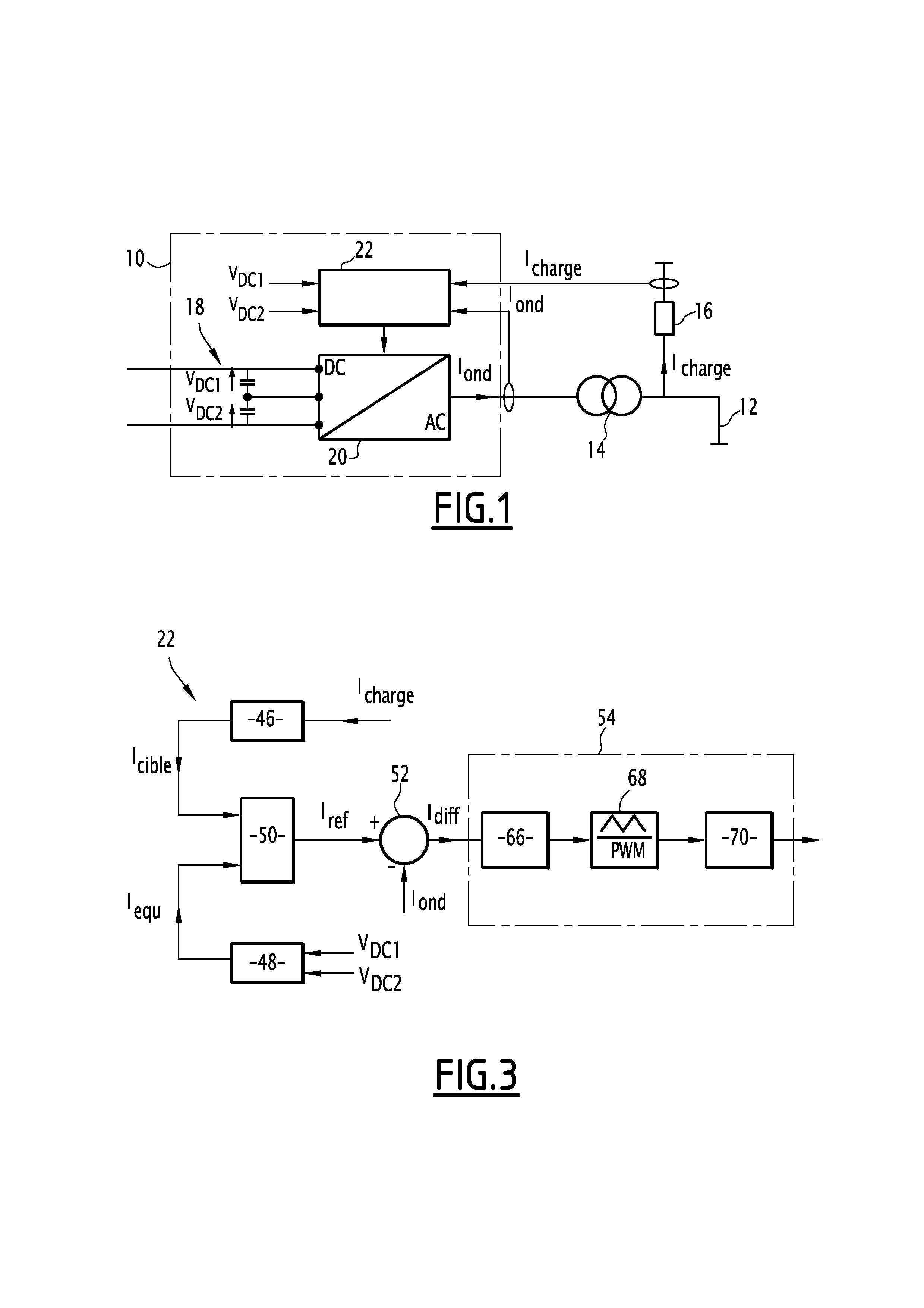 Reactive energy compensator and associated method for balancing half-bus voltages