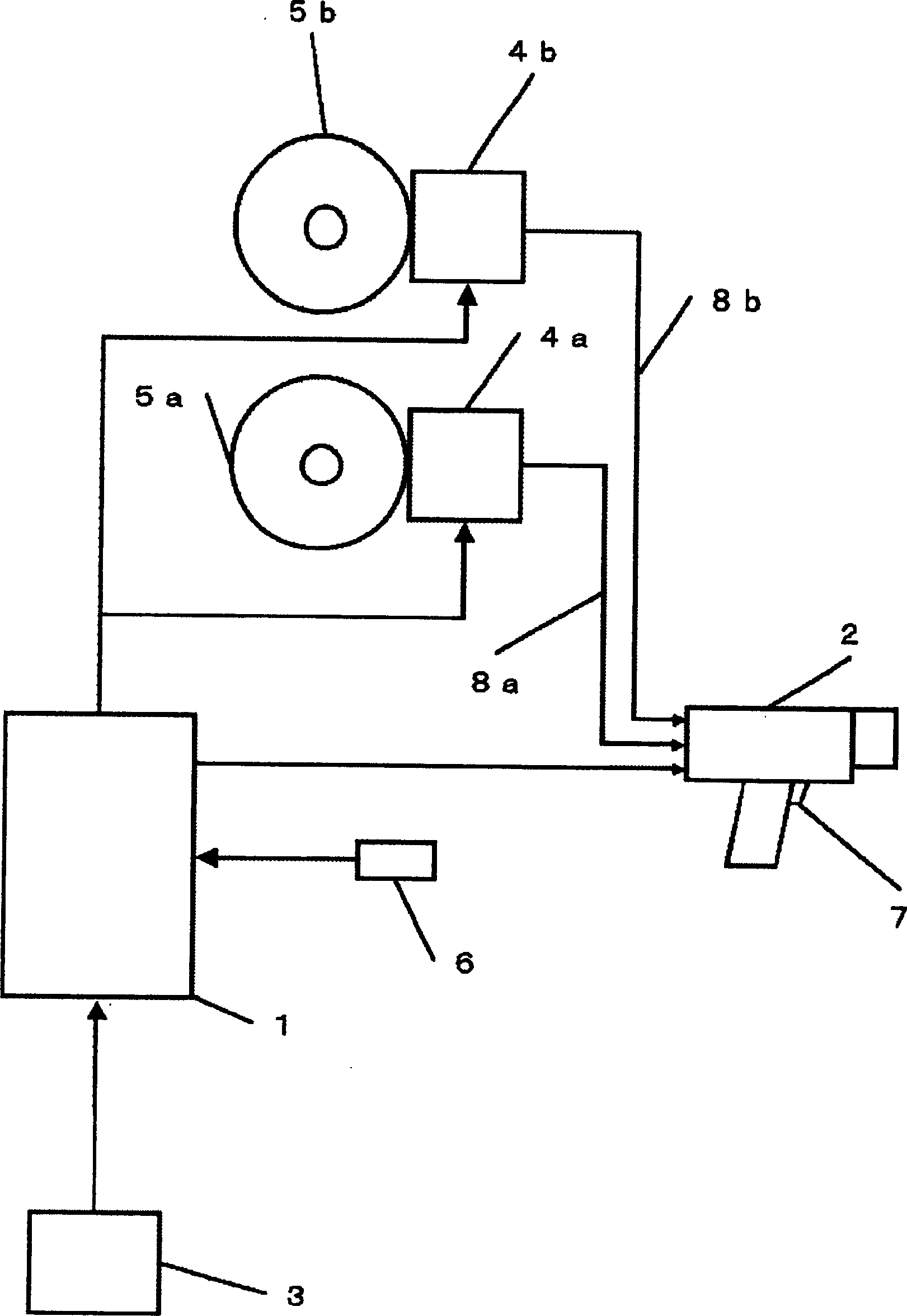 The electric arc spraying device