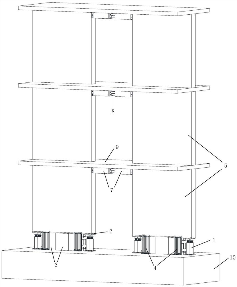 Fabricated anti-seismic shear wall structure capable of recovering functions