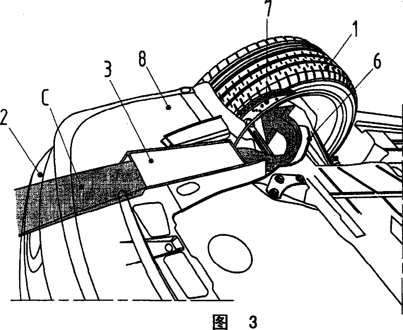 Vehicle with front area