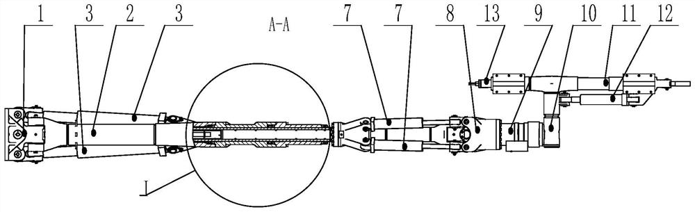 Modularized drill boom and drill jumbo