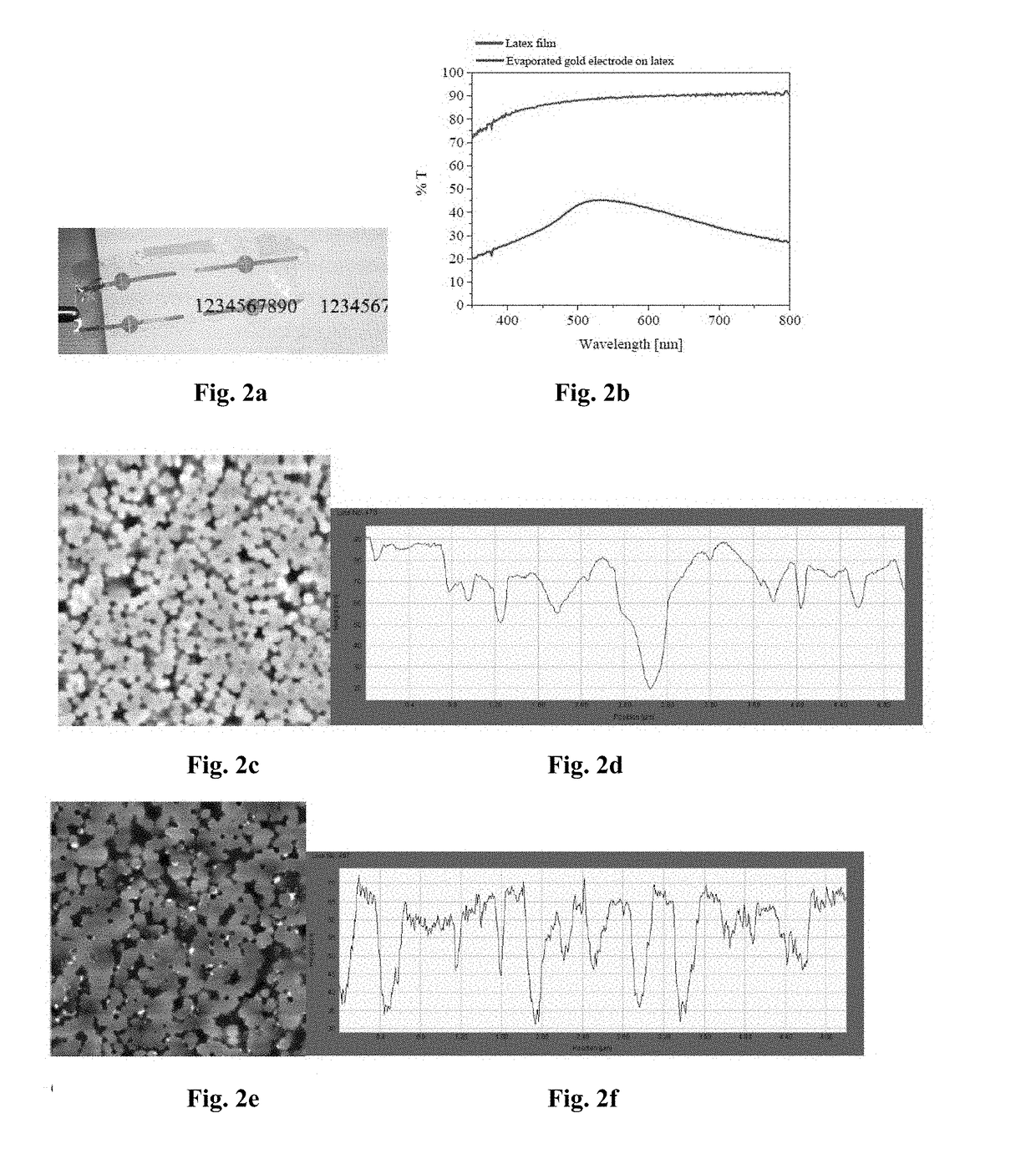 A transparent or semi-transparent nanostructured latex film for flexible and semi-transparent electronics for monitoring and manipulating cellular processes